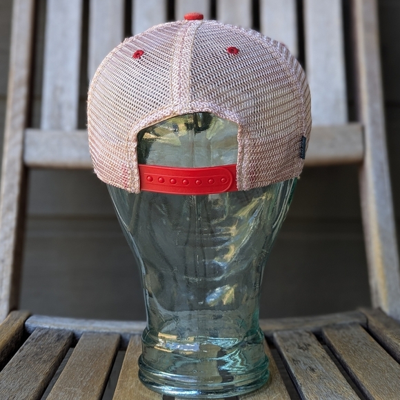 NWOT Legacy Glenwood Hot Springs Mesh Trucker Hat Unisex Red Cream - Picture 4 of 7